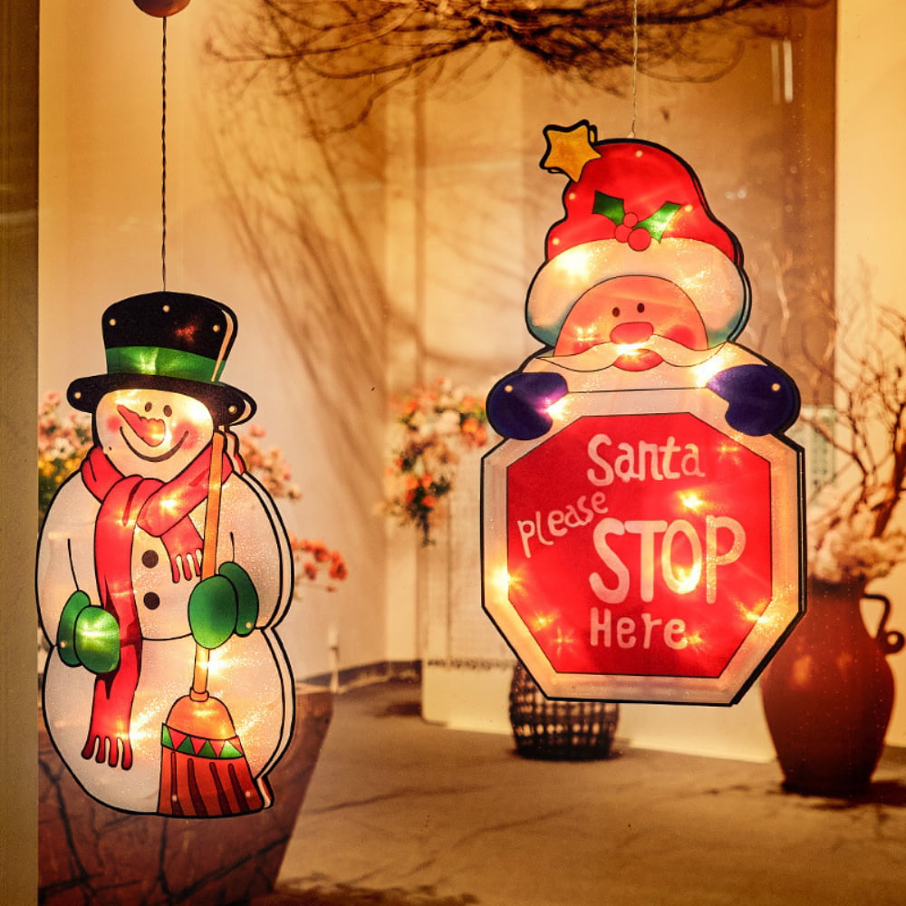 LIGHT-UP 18-IN x 30-IN LED “SANTA PLEASE STOP HERE” HOLIDAY DOOR MAT WITH MUSIC 