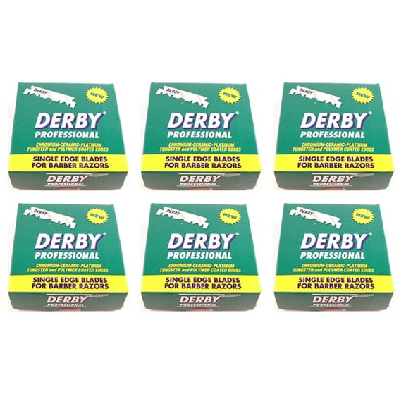 Derby Professional Platinum Single Edge Razor Blades, 100 Count (Pack of 6)