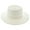 White, variant on Top Headwear Floppy Brim Paper Braid Flat Top Fedora Panama Hat - Black