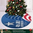 thumbnail image 6 of FMSHPON American Flag Tree Skirt Independence Day Xmas Christmas Tree Skirt Stand Mat for Holiday Party Decoration Indoor Outdoor 48 inches, 6 of 6