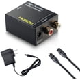 thumbnail image 1 of Musou Digital Optical Coax to Analog RCA Audio Converter Adapter with Fiber Cable, 1 of 5