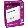 Two Pocket Folders, Holds up to 40 Sheets, 25 White Folders (47991)