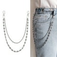 thumbnail image 2 of Double Layer Punk Rock Waist Chain For Jeans Hip Hop Gothic Jewelry Stylish Unisex Body Accessories for Daily Wear, 2 of 9