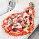 thumbnail image 4 of Manta de burritos, manta de pizza, manta de pizza gigante, manta de pizza novedosa para su familia, manta de pizza de franela suave y cómoda para niños (marrón, 150 cm), 4 of 5