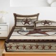thumbnail image 6 of Twin XL Size Fitted Sheet Set - Texas Star Farm 2 Piece Bedding Sets 16" Deep Pocket Fitted Sheet with 1 Pillowcases, Vintage Country Star Brown Wood Grain Brushed Microfiber Hotel Luxury Bed Sheets, 6 of 9
