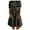 C1-Black643, variant on Womens Turn-Down Collar Mini Dress Denim Tiered Hem Button Front City Walk Sundress