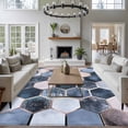 thumbnail image 3 of 6'x9' Area Rugs, Navy Blue Grey Indoor Outdoor Area Rug for Living Room Bedroom, Modern Abstract Art Geometric Washable Bathroom Rugs Kitchen Floor Carpet Mats Home Decor Aesthetic, 3 of 8