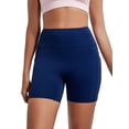 thumbnail image 2 of RUNNING GIRL Women’s High Waisted Biker Shorts with Side Pockets, Tummy Control Stretch Workout Shorts for Yoga Gym Running, 2 of 5