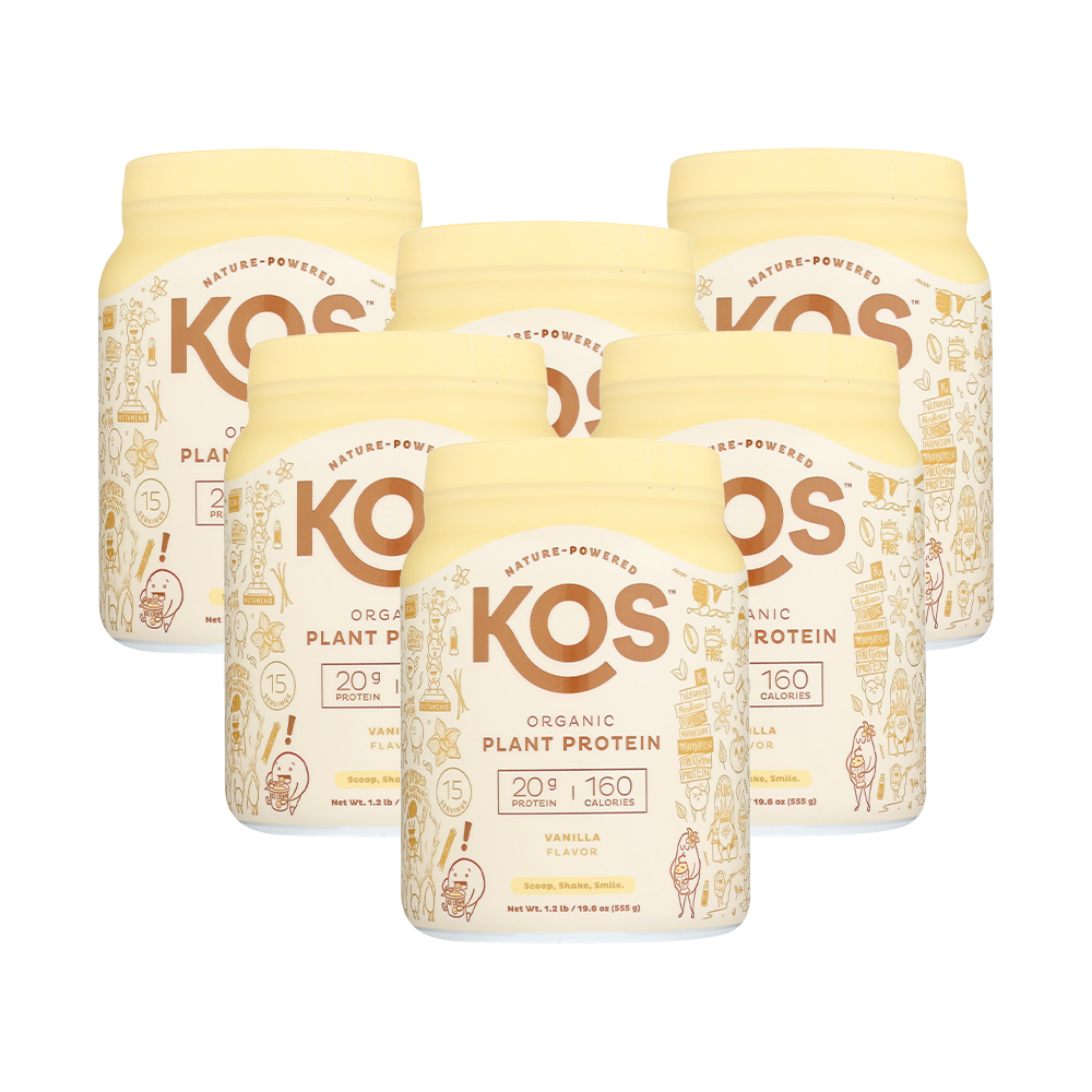 KOS Organic Plant Based Vanilla Delicious Vegan Protein Powder ( 6 Pack