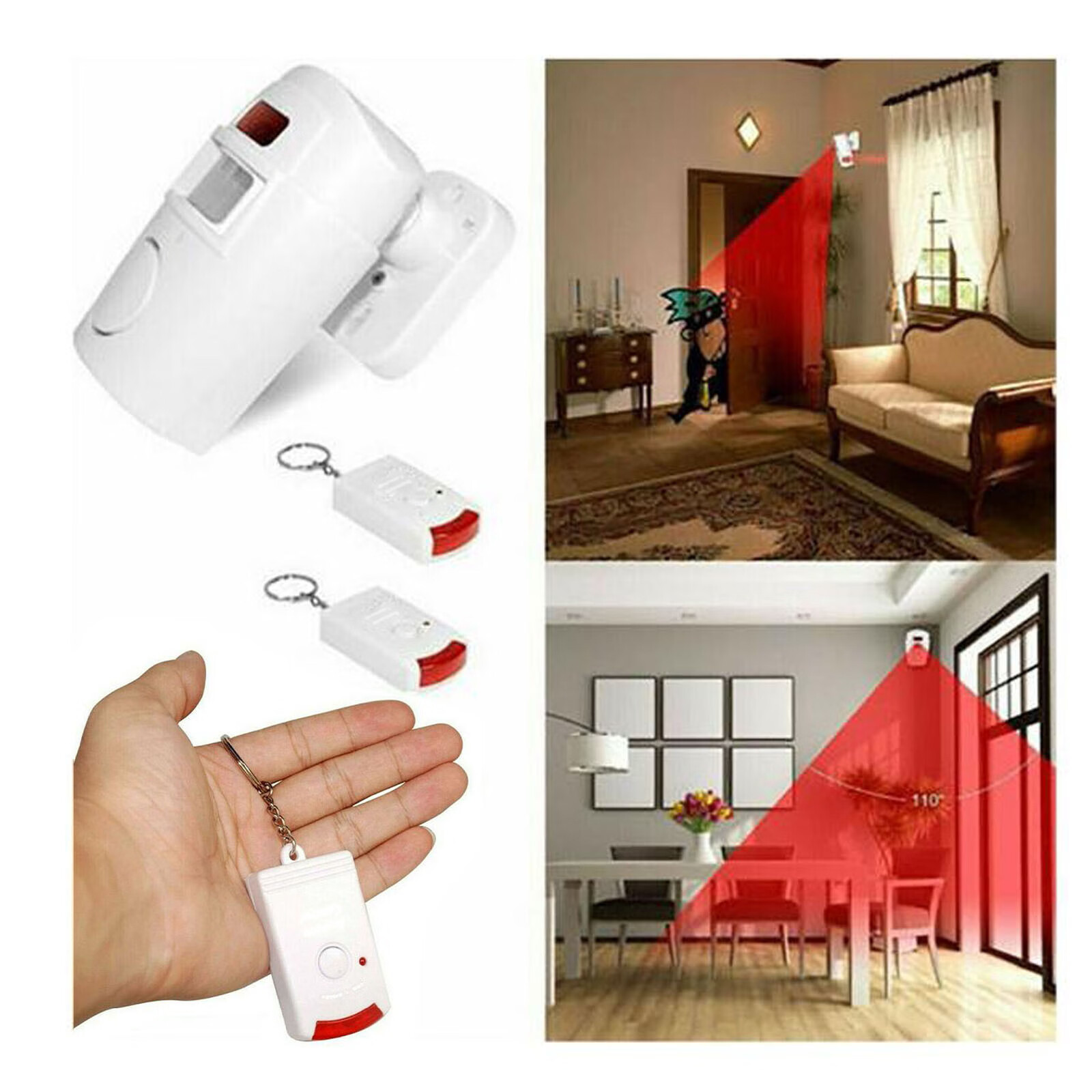 WTN Motion Detector Alarm Wireless Outdoor Alarm System for Home