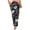 B-Black, variant on ZQUUVOU Women's Capris Pants High Waist Casual Boho Print Beach Lightweight Loose Pockets Pants(B-Black,S)