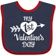 thumbnail image 3 of Inktastic My First Valentine's Day with White Heart and Arrow Boys or Girls Baby Bib, 3 of 4