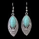 thumbnail image 3 of Pendientes boho perfecl turquesa gota flor oreja boda, 3 of 5
