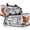 Chrome Housing Clear Lens, variant on Spec-D Tuning Chrome Headlights Compatible with 2004-2007 Toyota Highlander, Left + Right Pair Headlamp Assembly