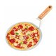 thumbnail image 3 of Pala para pizza Rose de acero inoxidable 43,5 x 25,5 cm Con mango de madera Para cocinar pizzas y pasteles caseros, 3 of 5