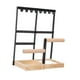 thumbnail image 2 of Organizador de joyas, soporte para pendientes, soporte para collares con base de madera Beige, 2 of 9
