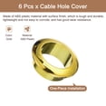 thumbnail image 3 of Uxcell 6Pack 25mm Cable Hole Cover ABS Office Desk Cable Wire Cord Grommet, Gold, 3 of 6