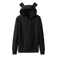 thumbnail image 2 of Fesfesfes Hooded Tops for Men Casual Solid Pullover Cute Cat Ears Fleece Pocket Sweatshirt Hoodie On Sale, 2 of 3