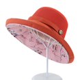 thumbnail image 1 of Women Floral Interior Button Decor Wide Brim Sun Hat Outdoor Sports Bucket Cap, 1 of 10