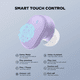 thumbnail image 5 of Auriculares gamer inalámbricos HTC True Wireless Earbuds 9+ BDA9 violeta con luz LED, 5 of 5