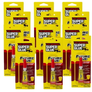 Super Glue: Original Future Glue, 0.07 oz - Heavy Duty, Strong Glue for Plastic, Wood, Rubber, Ceramic Repair, and More, 4 Packs