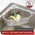 thumbnail image 6 of Sink Stainless Steel Basket, Kitchen Corner Strainer Mesh Filter Drain Rack for Vegetables Fruits Dishwashing Food Residue Storage Organizer, 6 of 8