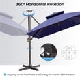 thumbnail image 5 of Crestlive Products 10x13ft Rectangular Patio Cantilever Umbrella, Windproof Double Top, 360-degree rotating, Navy Blue, 5 of 7