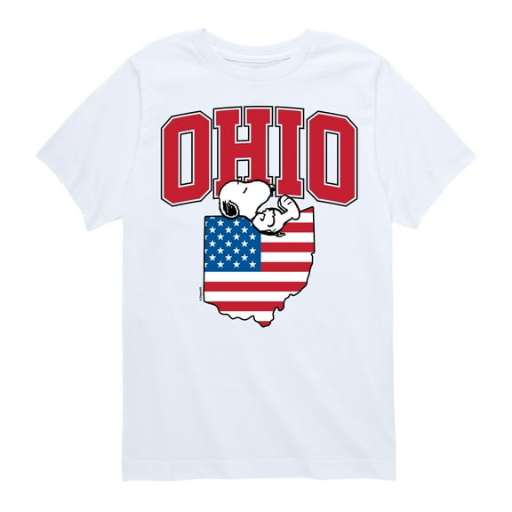 Peanuts - Ohio Snoopy - Youth Boys Short Sleeve Graphic T-Shirt