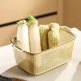 thumbnail image 6 of Double Layer Drains Basket with Cover, Kitchen Fruit and Vegetable Basket, Portable Washing Basin, Household Food Prep Container, for Picnics and Camping, Khaki, Plastic, by FAJHHA, 6 of 7