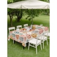 thumbnail image 3 of Easter Outdoor Tablecloth - 60x120 Inch Rectangle Dining Table Cover, Country Spring Watercolor Leaves Floral Eggs Waterproof Outdoor Table Cloth with Umbrella Hole & Zipper for Picnic/Patio/Party, 3 of 7