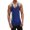 Blue, variant on Gureui Men Muscle Fitness Sports Vest Sleeveless Letter Printed Bodybuilding Athletic Workout Gym Tank Top Shirts