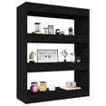 thumbnail image 2 of vidaXL Book Cabinet/Room Divider Black 80x30x103 cm Engineered wood, 2 of 4