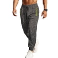 thumbnail image 2 of Pantalones de licra para hombre, de color liso, ajustados, con bolsillos en las piernas y cintura elástica., 2 of 9