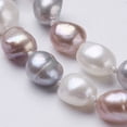 thumbnail image 3 of 1pc Natural Pearl Beaded Necklaces Colorful 46.4 inch~47.2 inch(118~120cm), 3 of 3