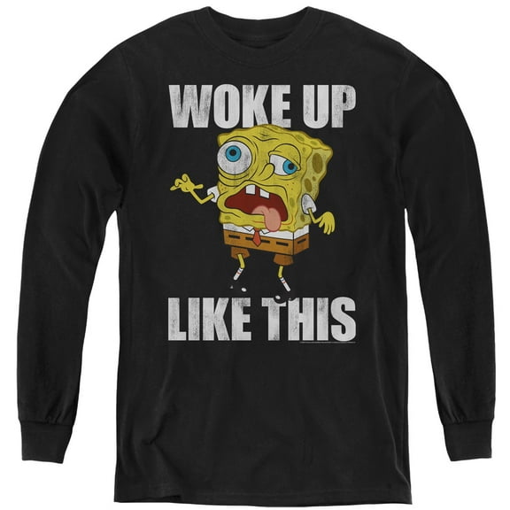Spongebob Woke Up Like This Meme Youth Long Sleeve T shirt