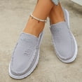 thumbnail image 6 of Aobny Flat Shoes Shoes Women Slip On Shoes Walking Shoes Casual Shoes Flatform Shoes Round Toe Gray Soft Toe Summer Shoes for Women,Size 36, 6 of 9