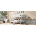 thumbnail image 6 of Twin over Full Bunk Bed with ladder, Safety Guardrail, Perfect for Bedroom, White, 6 of 13