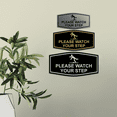 thumbnail image 2 of Fancy Please Watch Your Step (Trip) Sign (Black Gold) - Large, 2 of 4