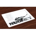 thumbnail image 1 of Ambesonne Hockey Place Mats Set of 4, Professional Goaltender, Standard Size, Multicolor, 1 of 4