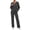 Black 1, variant on HAiming Plus Size Pajama Sets for Women 2 Piece Sleepwear Ribbed Knit Long Sleeve Hoodies Loose Pants Lounge Sets