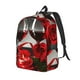thumbnail image 1 of Disketp Red Wine Rose Mochila de Lona Estampada, Mochila Escolar de Viaje Ligera para Estudiantes y Portátil-Medium, 1 of 5
