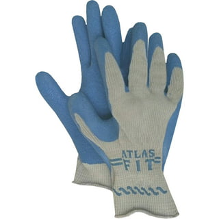 Atlas Showa Atlas Fit Unisex Indoor/Outdoor Rubber Coated Work Gloves  Blue/Gray S