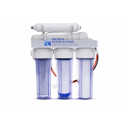 Premier 5 Stage Reverse Osmosis/Deionization (RO/DI) - Aquarium Reef Water Filter System, 50 GPD