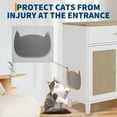 thumbnail image 6 of Juiluna Hidden Cat Litter Box Enclosure Furniture, 31.5'' Wooden Dog Proof Cat Litter Box Enclosure Cabinet with Drawer and 2 Sisal Doors, Corner Kitten Cats Cabinet White, 6 of 9