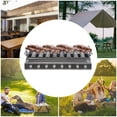 thumbnail image 6 of 8 Burner BBQ Gas Grill Stainless Steel LPG Tabletop Gas Grill with Steel Shield 201 Stainless Steel Silver 100*23cm 12.5kg/27.56lbs, 6 of 17