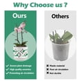 thumbnail image 5 of EFISPSS 5+6 inch planter pots,Ceramic orchid pots with holes and saucers,bright white，2 Count, 5 of 9