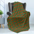 thumbnail image 4 of Paisley Soft Flannel Fleece Throw Blanket, Pattern in Eastern Style Ornament with Flower and Paisleys Traditional, Cozy Plush for Indoor and Outdoor Use, 50" x 60", Multicolor, by Ambesonne, 4 of 5