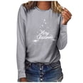 thumbnail image 4 of RKSTN Blouses pour Femmes Mode Décontractée Imprimé de Noël Col Rond Manches Longues Amples Blouses pour Femmes Habillées Décontractées, 4 of 5