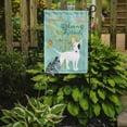 thumbnail image 2 of Carolines Treasures BB7607GF Welcome Friends White Patched Bull Terrier Flag Garden Size  Small multicolor, 2 of 3