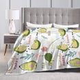 thumbnail image 4 of Kll Fleece Blanket Plush Throw Blanket Happy Avocado,Soft Fuzzy Cozy Flannel Blanket For Couch Sofa Bed.(50"X40"), 4 of 9